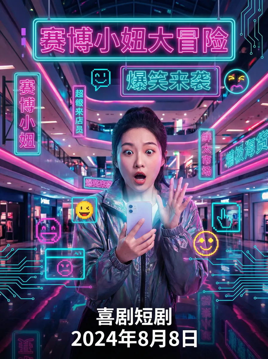 在线91 搞笑喜剧短剧 - 赛博小妞大冒险海报